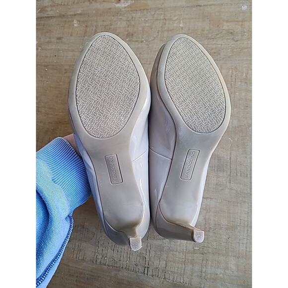 Bandolino “RAINAA” PU Patent Leather Peep Toe Slip On 3.5”‎ High Heel Pumps 9 M - Picture 5 of 6